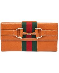 Gucci - Leather Flap Continental Wallet (Authentic Pre-Owned) - Lyst