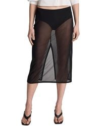 Kenneth Cole - Pull On Mesh Midi Skirt - Lyst
