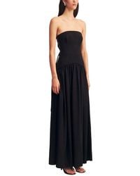 Shona Joy - Vento Lace Up Strapless Maxi Dress - Lyst