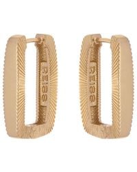 Reiss - Grace Graphic Hoop Earrings - Lyst