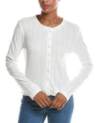 PERFECTWHITETEE - Lila Pointelle Cardigan - Lyst