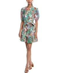 Vince Camuto - Short Sleeve Printed Mini Dress - Lyst