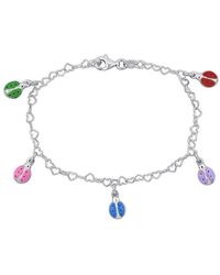 Italian Silver - Ladybug Charm Bracelet - Lyst