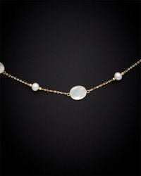 Italian Gold - 18k Pearl Necklace - Lyst