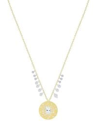 Meira T - 14K Plated 1.13 Ct. Tw. Diamond & Sapphire Necklace - Lyst