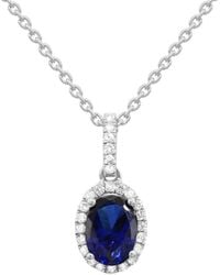 Gemstones - 14K 0.90 Ct. Tw. Sapphire Pendant Necklace Pendant - Lyst