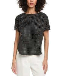 Anne Klein - Petite Bateau Neck Blouse - Lyst