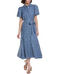 Cece - Daisy Chambray Button Front Maxi Dress - Lyst