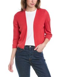 Lafayette 148 New York - Cropped Open Front Silk-blend Cardigan - Lyst