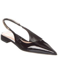 Gucci - Signoria Patent Slingback Flat - Lyst