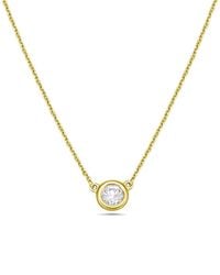 Forever Creations Signature - Forever Creations 14K 0.50 Ct. Tw. Diamond Solitaire Necklace - Lyst