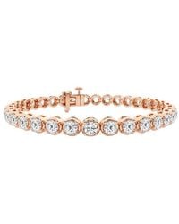 Lab Grown Diamonds - 14K Rose 8.00 Ct. Tw. Lab Grown Diamond Bracelet - Lyst