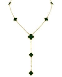 Italian Gold - 14K Malachite Lariat Necklace - Lyst