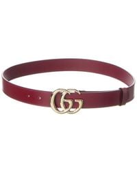 Gucci - Gg Marmont Thin Leather Belt - Lyst