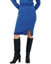 Diane von Furstenberg - Viscose-Blend Printed Pencil Skirt - Lyst