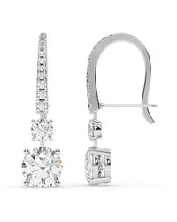 Lab Grown Diamonds - 14K 7.75 Ct. Tw. Lab-Grown Diamond Earrings - Lyst