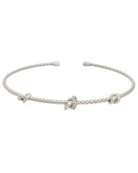 Meshmerise - 18K Plated 0.03 Ct. Tw. Diamond Bangle Bracelet - Lyst