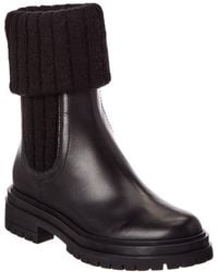 Gianvito Rossi - Tenney 20 Knit & Leather Boot - Lyst