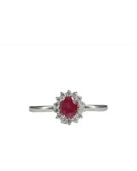 Diana M. Jewels - Fine Jewelry 14k 0.59 Ct. Tw. Diamond & Ruby Half-eternity Ring - Lyst
