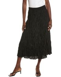 Eileen Fisher - Flared Silk Midi Skirt - Lyst
