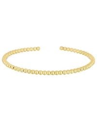 Italian Gold - 14K Beaded Cube Cuff Bracelet - Lyst