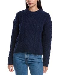 Theory - Wool & Cashmere-Blend Aran Crewneck Sweater - Lyst