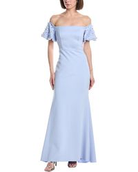 Eliza J - Short Sleeve Embellished Maxi Dress - Lyst
