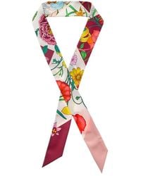 Gucci - Printed Silk Neck Bow - Lyst