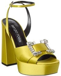 Sergio Rossi - Prince 80 Satin Platform Sandal - Lyst