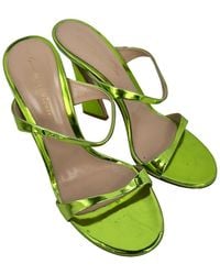 Gianvito Rossi - Leather Aura Heeled Mule (Authentic Pre-Loved) - Lyst