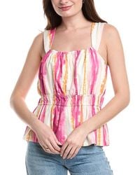 Nicole Miller - Linen-Blend Tank - Lyst