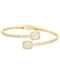 Juvell - 18K Plated Cz Bangle Bracelet - Lyst
