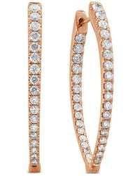 Sabrina Designs - 14k Rose Gold 1.42 Ct. Tw. Diamond Oval Hoops - Lyst