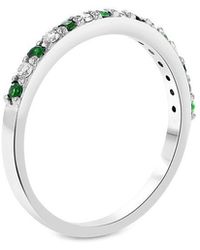 LEVARON - 14K 0.35 Ct. Tw. Diamond & Emerald Stackable Ring - Lyst