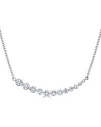 Sabrina Designs - 14K 0.76 Ct. Tw. Diamond Curved Bar Graduate Necklace - Lyst