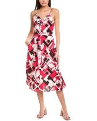 KARL LAGERFELD - Geo Print Linen-Blend Maxi Dress - Lyst