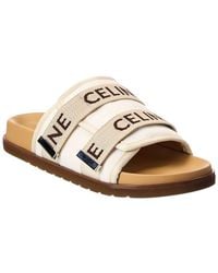 Celine - Strappy Jacquard Sandal - Lyst