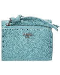 Fendi - Peekaboo Micro Leather Trifold Wallet - Lyst