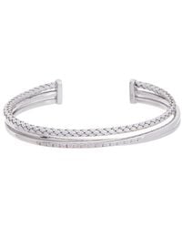 Meshmerise - 18K Plated 0.15 Ct. Tw. Diamond Diamond Mesh Bangle - Lyst
