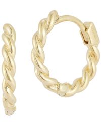 Ember Fine Jewelry - 14k Twist Huggie Earrings - Lyst