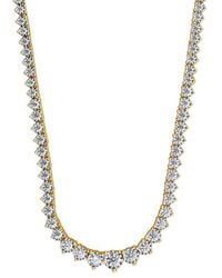 Lab Grown Diamonds - Plated 3.00 Ct. Tw. Lab-Grown Diamond Riviera Necklace - Lyst