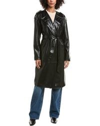 NVLT - Vegan-Leather Trench Coat - Lyst