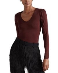 Reiss - Maeve Long Sleeve Knit Silk-Blend Top - Lyst