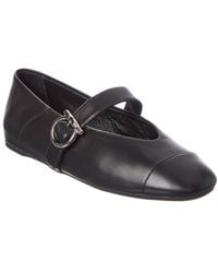 Ferragamo - Gancini Leather Ballet Flat - Lyst