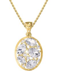 Lab Grown Diamonds - 14K 3.72 Ct. Tw. Lab-Grown Diamond Pendant Necklace - Lyst
