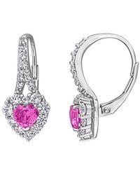 Rina Limor - 2.32 Ct. Tw. Lab-Grown Created Sapphire, Created Sapphire Heart Earrings - Lyst