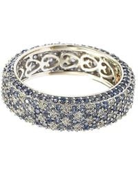 Suzy Levian - 18k & Silver 4.67 Ct. Tw. Sapphire Eternity Ring - Lyst
