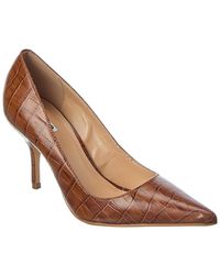Dune - Bold Croc-Embossed Leather Pump - Lyst