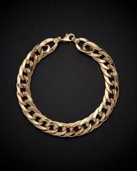 Italian Gold - 14k Flat Link Bracelet - Lyst