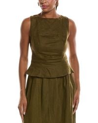 Seraphin - Linen-Blend Blouson Vest - Lyst